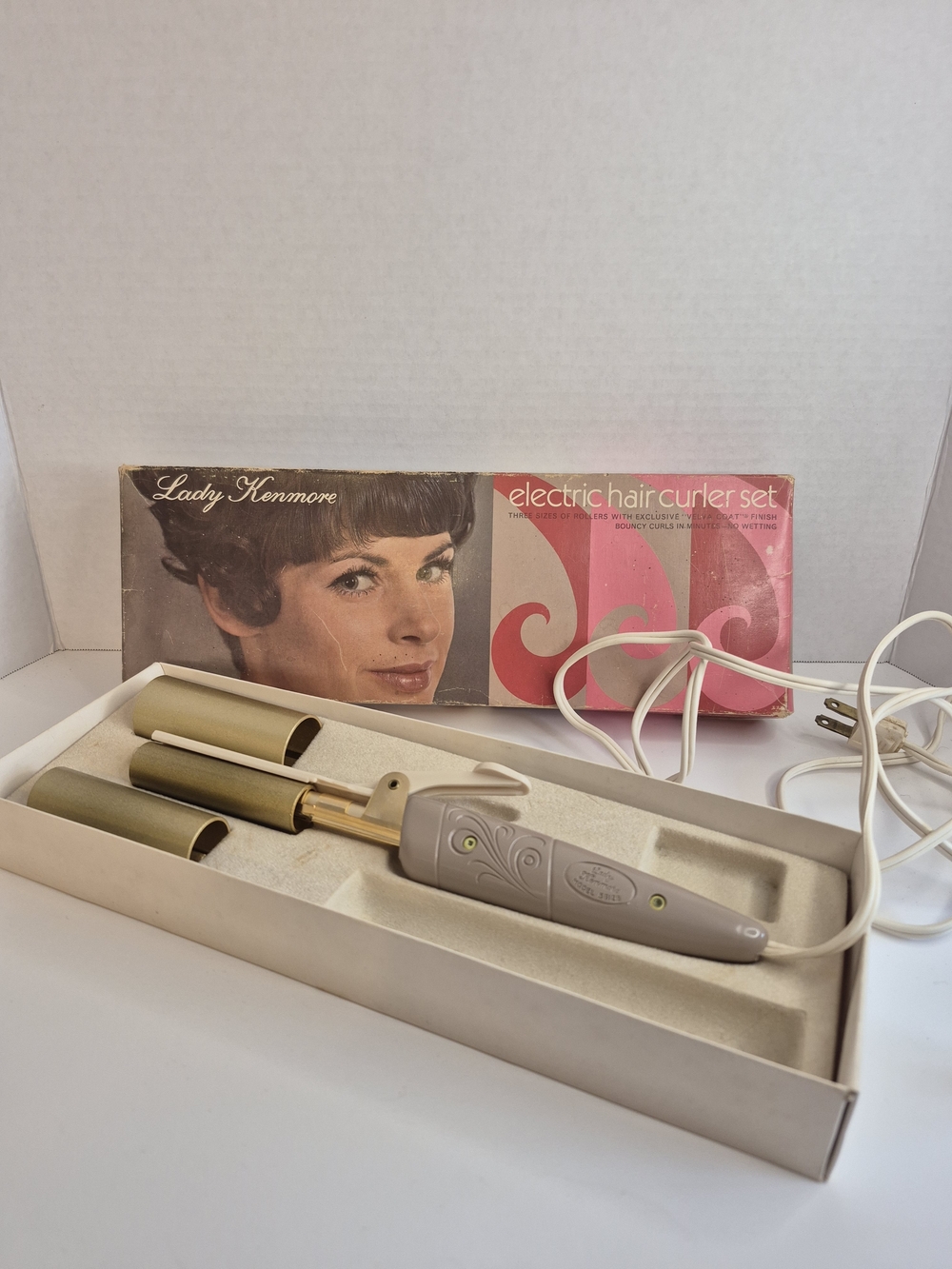 Lady Kenmore Electric Hair Curler Set, Curling Iron Vintage Woman Gift, Electric